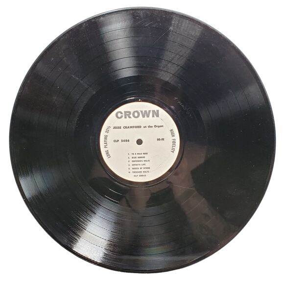 Lot of 2 Crown Vinyl Records Jesse Crawford Laras Theme Somewhere My Love 33 rpm - Picture 3 of 11